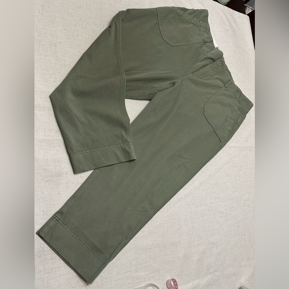 Women's Olive Wide Leg Pants - Picture 5 of 12